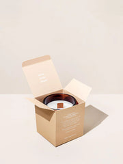 Large Amber Wood Wick Soy Candle - Japanese Honeysuckle