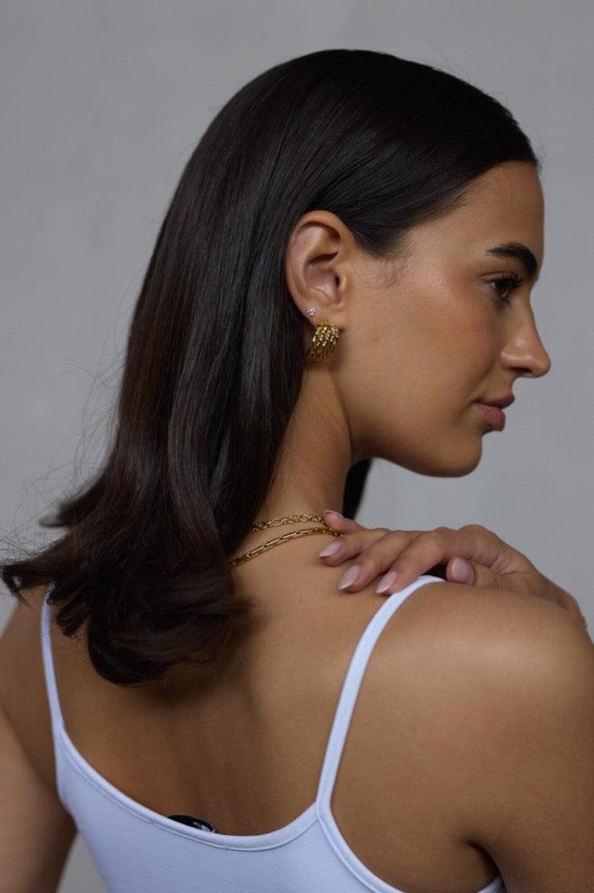 Zafino Sarah Hoop Earrings Gold