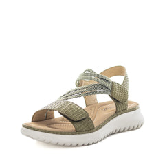 asha Women’s Raffia-Look Sandals – Beige