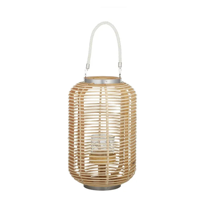 Savona Bamboo Lantern Natural 27cm x 45cm - Pickup In Store