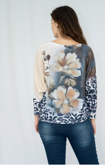 Jolie & Saule Knit Metallic Floral Leopard - Multi