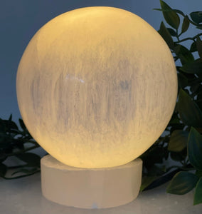 Sphere Selenite Lamp