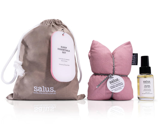 Sleep Essentials Set – Lavender & Jasmine Heat Pillow + Relaxing Sleep Mist
