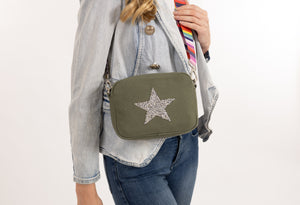 Sassy Duck Star Cross Body Bag Khaki