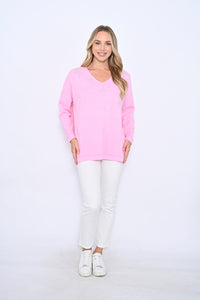 Cali & Co Bead Star Knit Jumper Pink