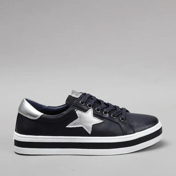 Savis Sneakers Navy & Silver