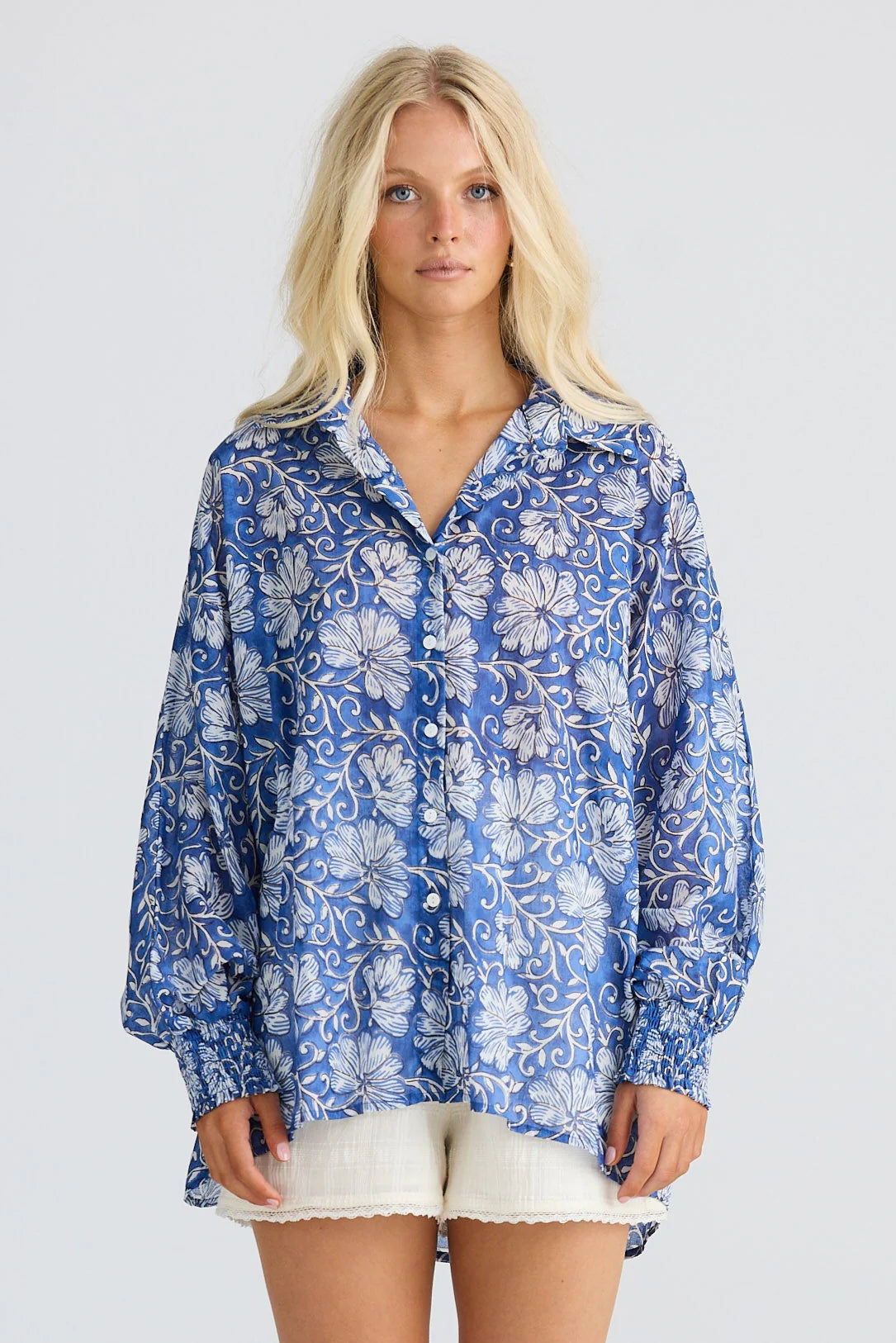 Chantilly Shirt Blue Blossom