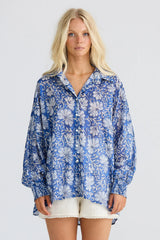 Chantilly Shirt Blue Blossom