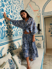 Chantilly Shirt Blue Blossom