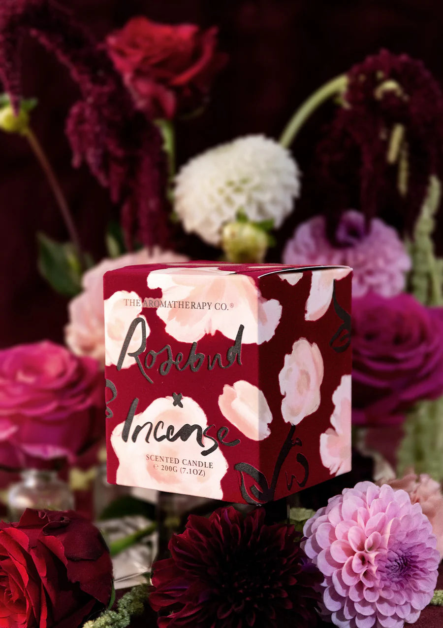 Rosebud & Incense Scented Candle 200g
