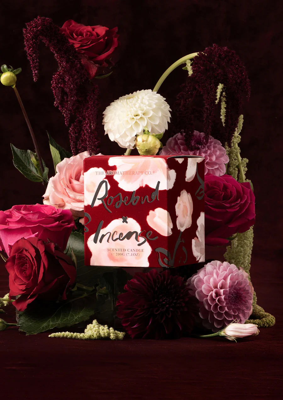 Rosebud & Incense Scented Candle 200g