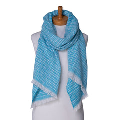 Blue Tic Tac Pattern Scarf