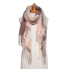 Brown Beige Classic Plaid Scarf