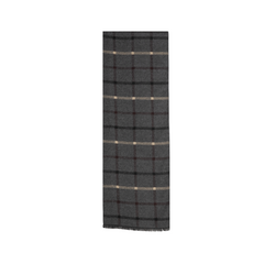 Brown Reversible Plaid Checked Scarf