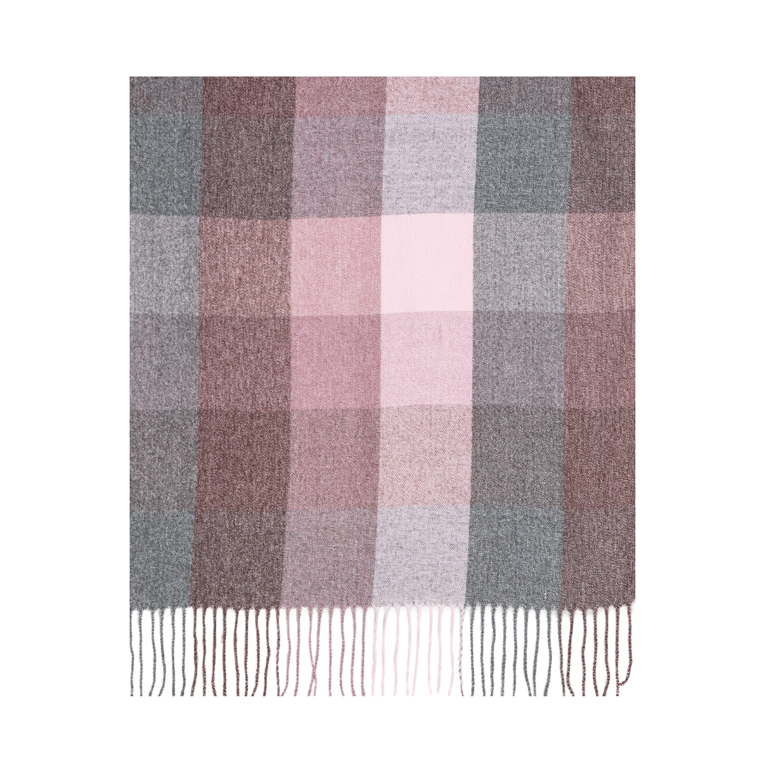 Autumn Checkered Scarf - Pink