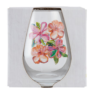 Talulah Steamless Wine Glass Flowers