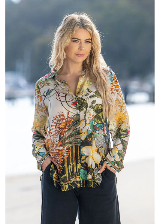 Silk Shirt - Floral Print