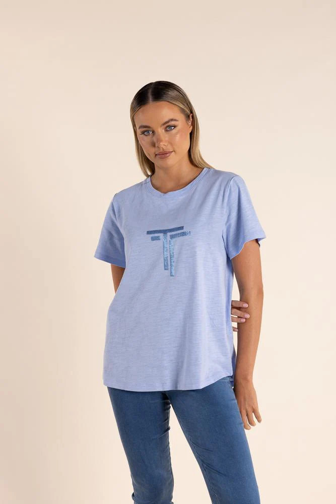 Logo Squin T-Shirt - Blue