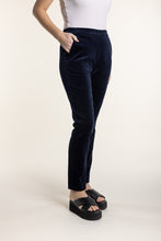 Load image into Gallery viewer, Two T&#39;s Baby Cord Boot-leg Pants Navy