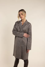 Load image into Gallery viewer, Two T&#39;s Faux Suede Coat Clove