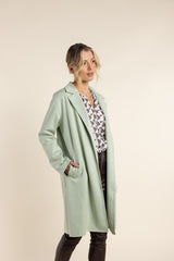Two T's Faux Suede Coat Moss