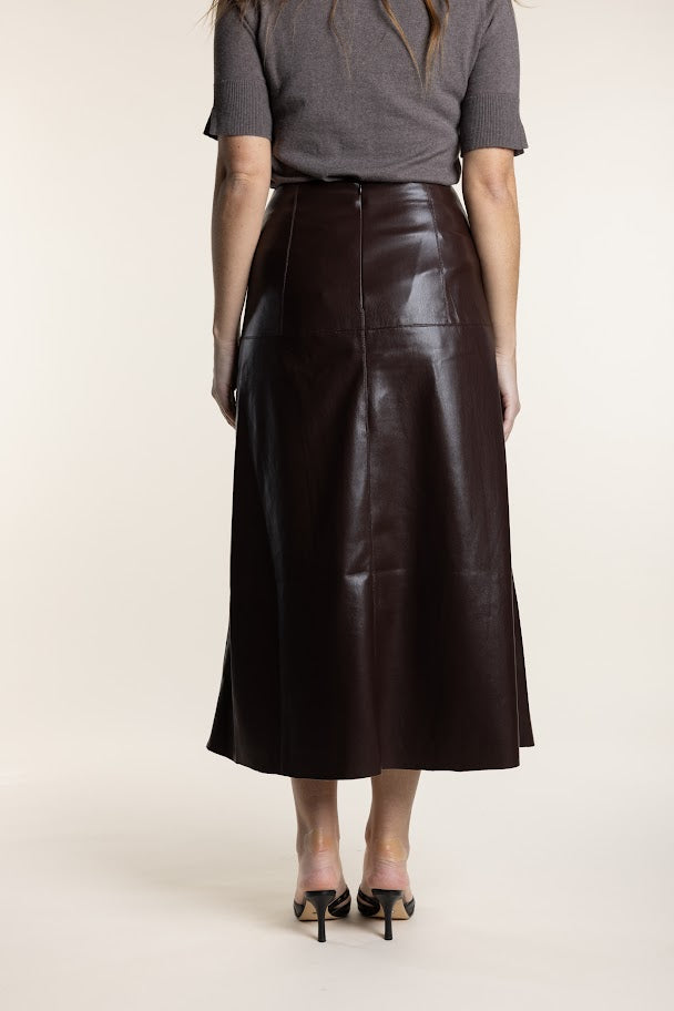 Two T's Faux Leather Midi Skirt Coco