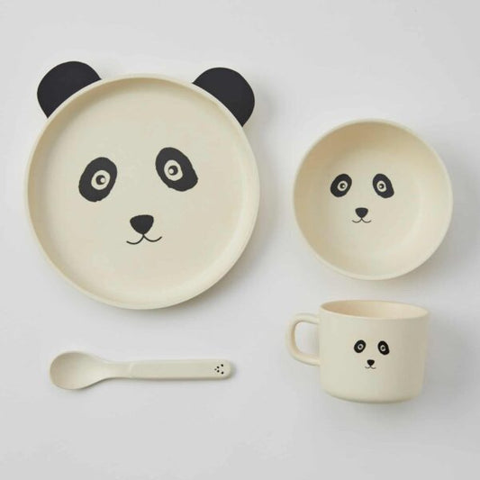 Panda Bamboo 4pc Dinner Set - Kids Tableware