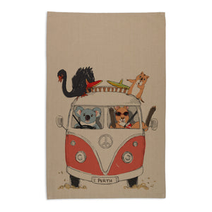 Perth Tea Towel Kombi Beige