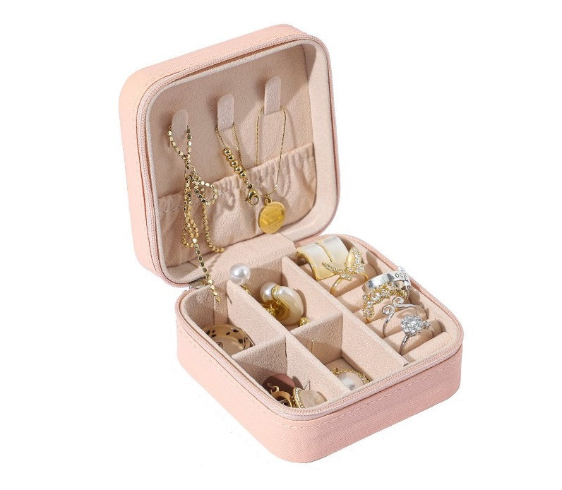 Mini Travel Jewellery Box Pink