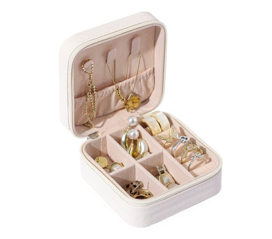 Mini Travel Jewellery Box White