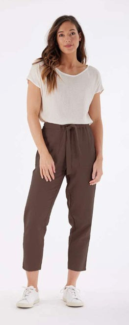 Tuscan Linen Pants Chocolate