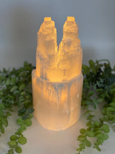 Load image into Gallery viewer, Twin Towers Selenite Lamp 30cm
