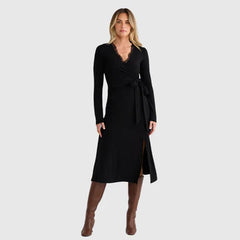 Brave & True Brigitte Wrap Dress - Black