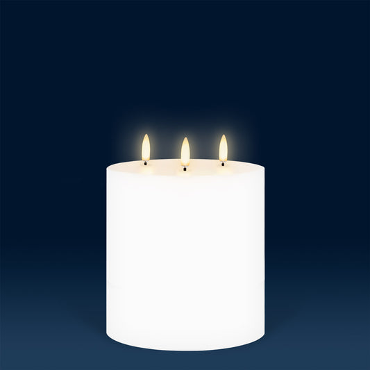 Uyuni Triple Wick LED Candle Nordic White 15.2CM x 15.2CM