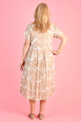 Freya Midi Dress – Seashell Natural