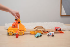 Wooden Car Carrier with Sound & Light