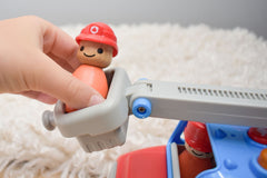 Wooden Fire Engine Toy with Sound & Light