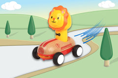 Wooden Press Go Racer – Lion