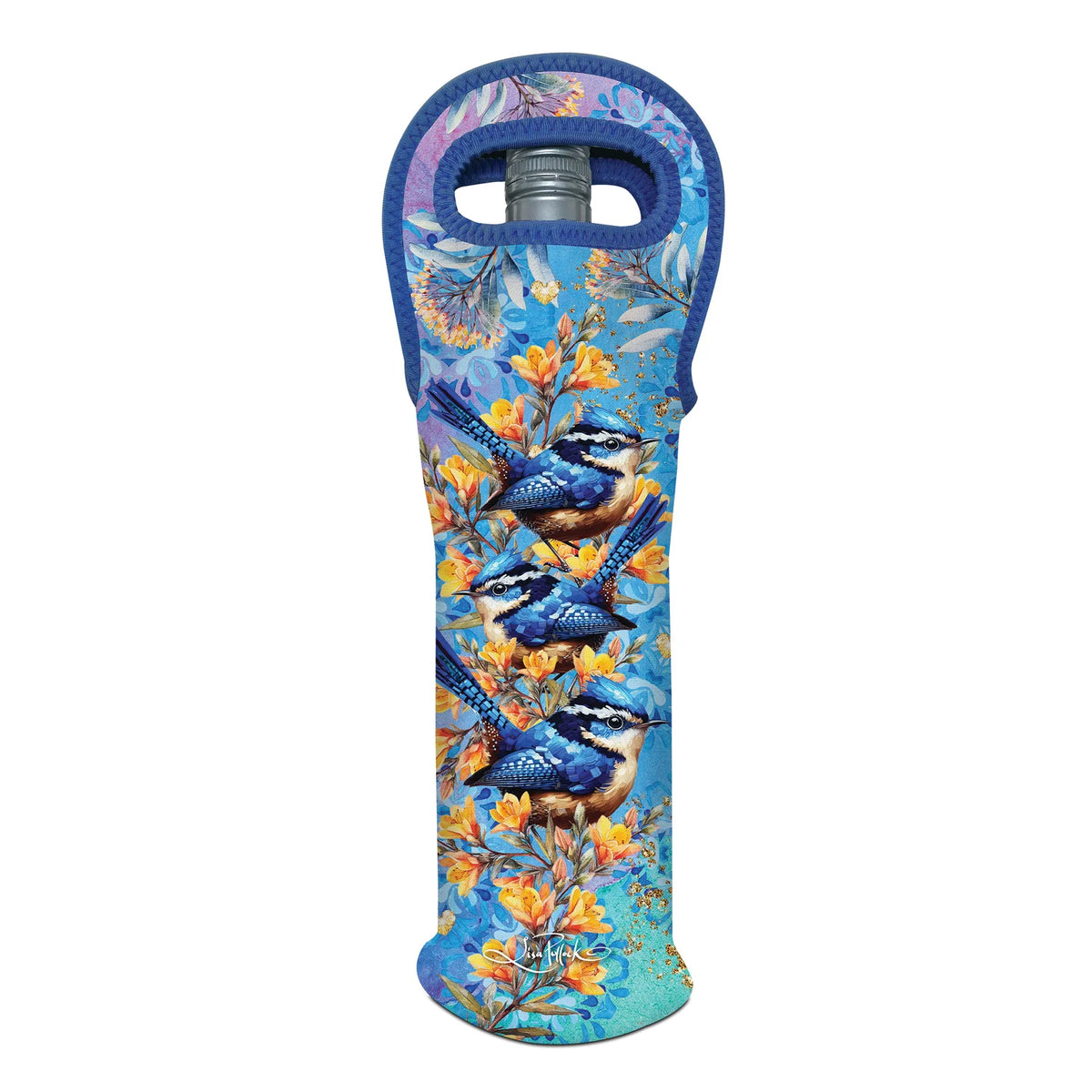 Lisa Pollock Wine Bottle Cooler - Royal Wrens