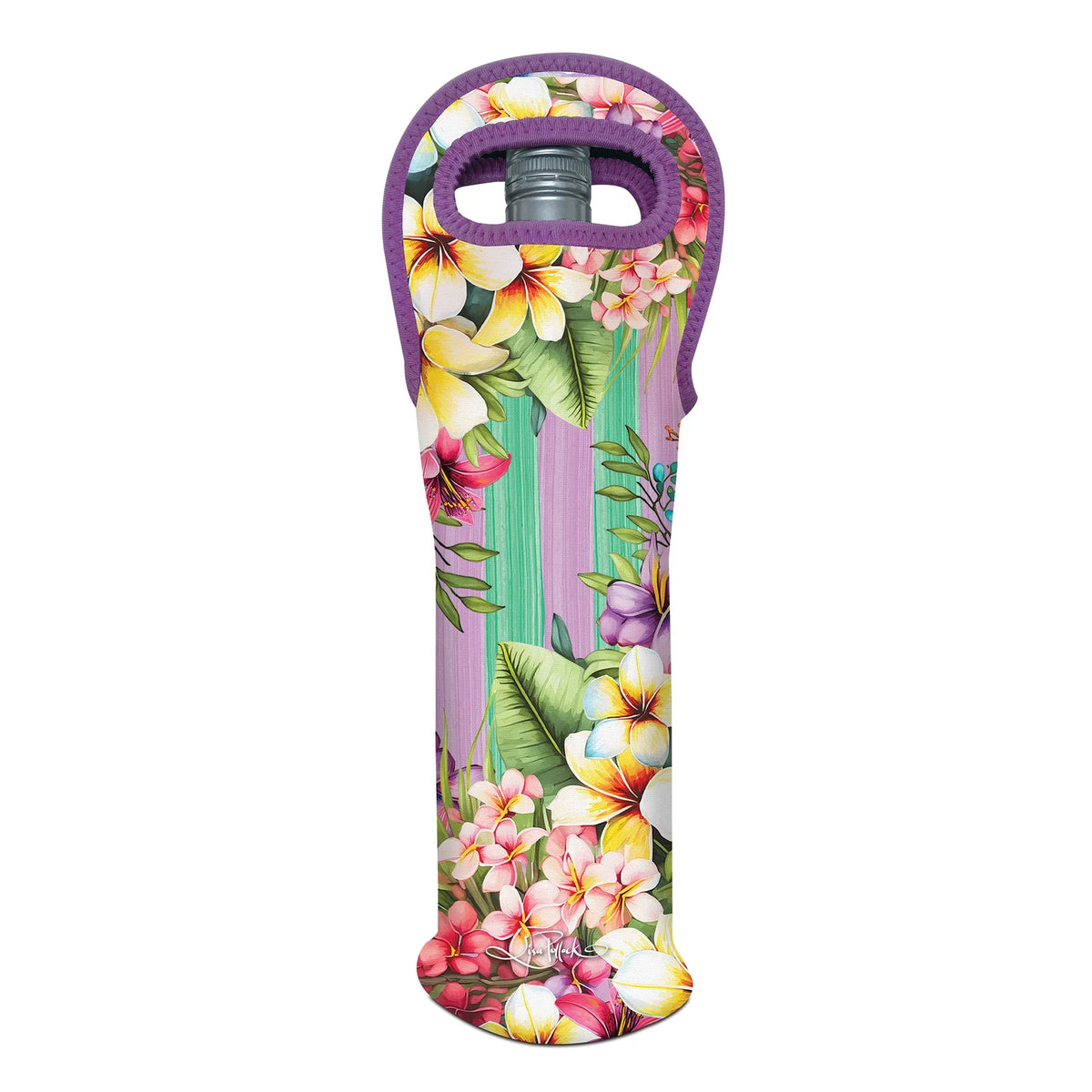 Lisa Pollock Wine Bottle Cooler - Paradise Bloom