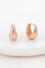 Steph Rose Gold Huggie Hoop Earrings