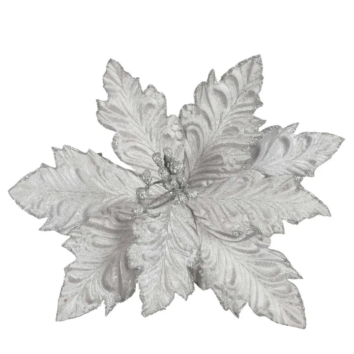 Intricate Poinsettia Christmas Tree Decor