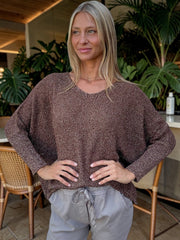 Worthier Lurex Knit – Chocolate