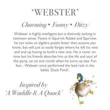 Load image into Gallery viewer, Webster Duck Plush