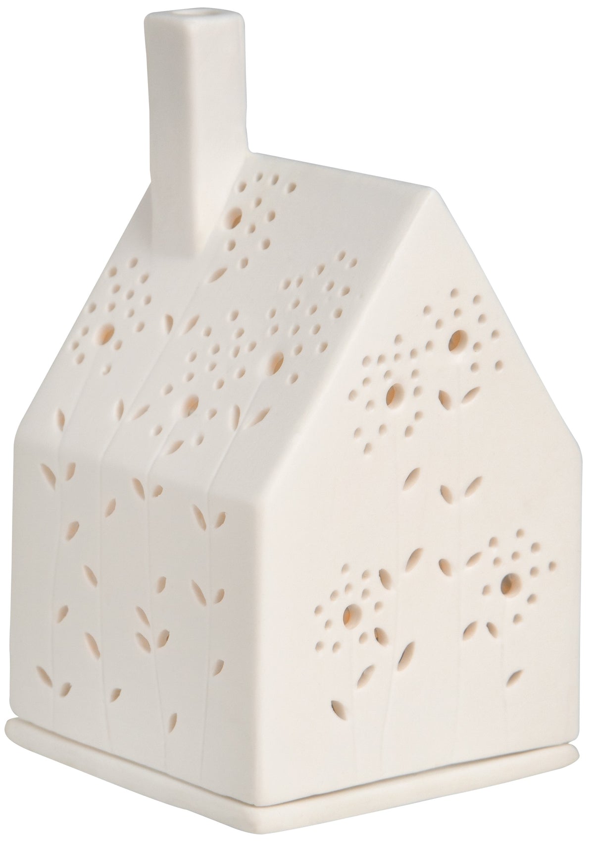 Porcelain Wildflowers Lighthouse With LED Tealight