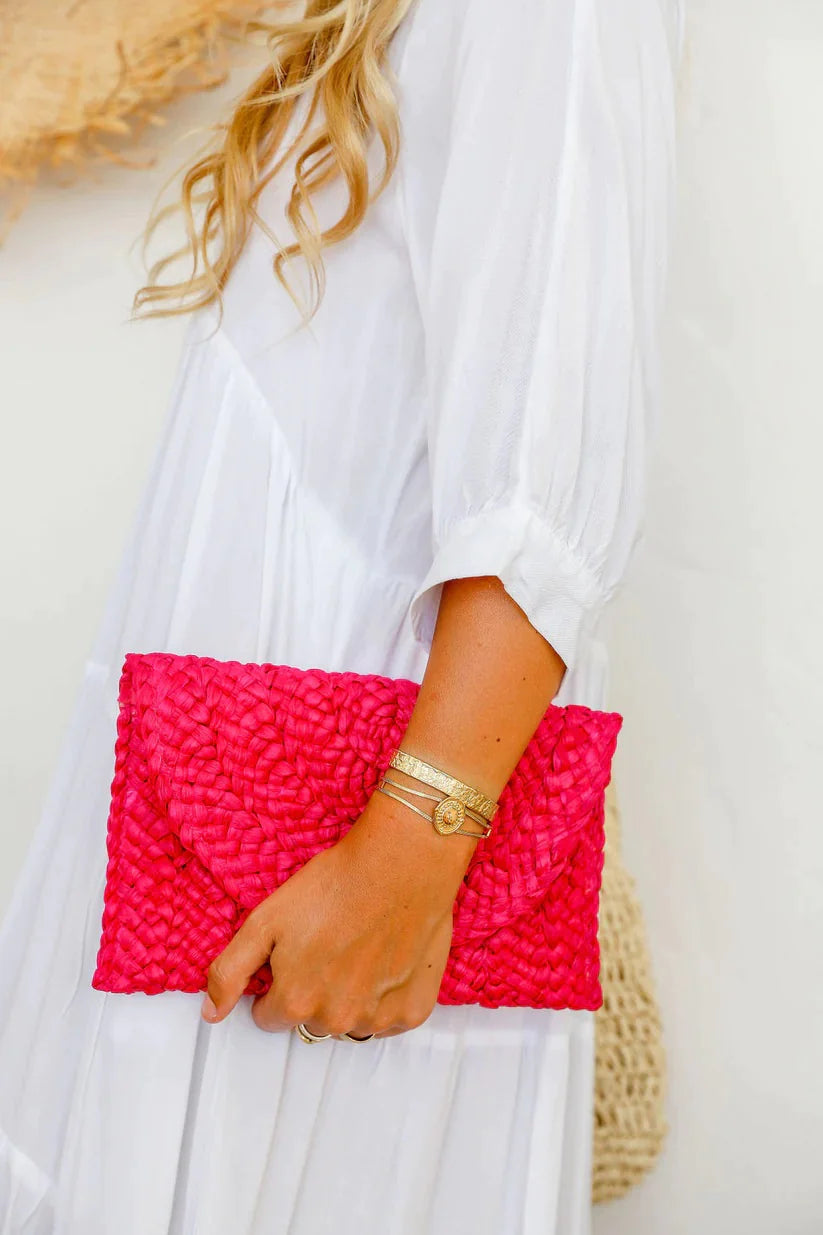 Woven Clutch Red