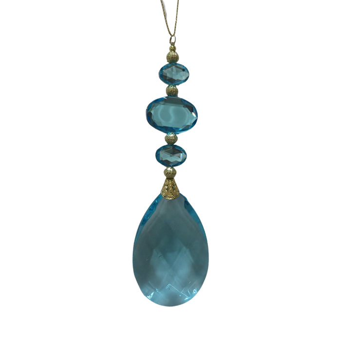 Jewel Drop Christmas Ornament - Teal