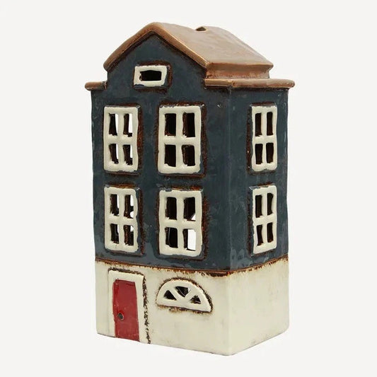 Tealight House Nordic Navy 23cm