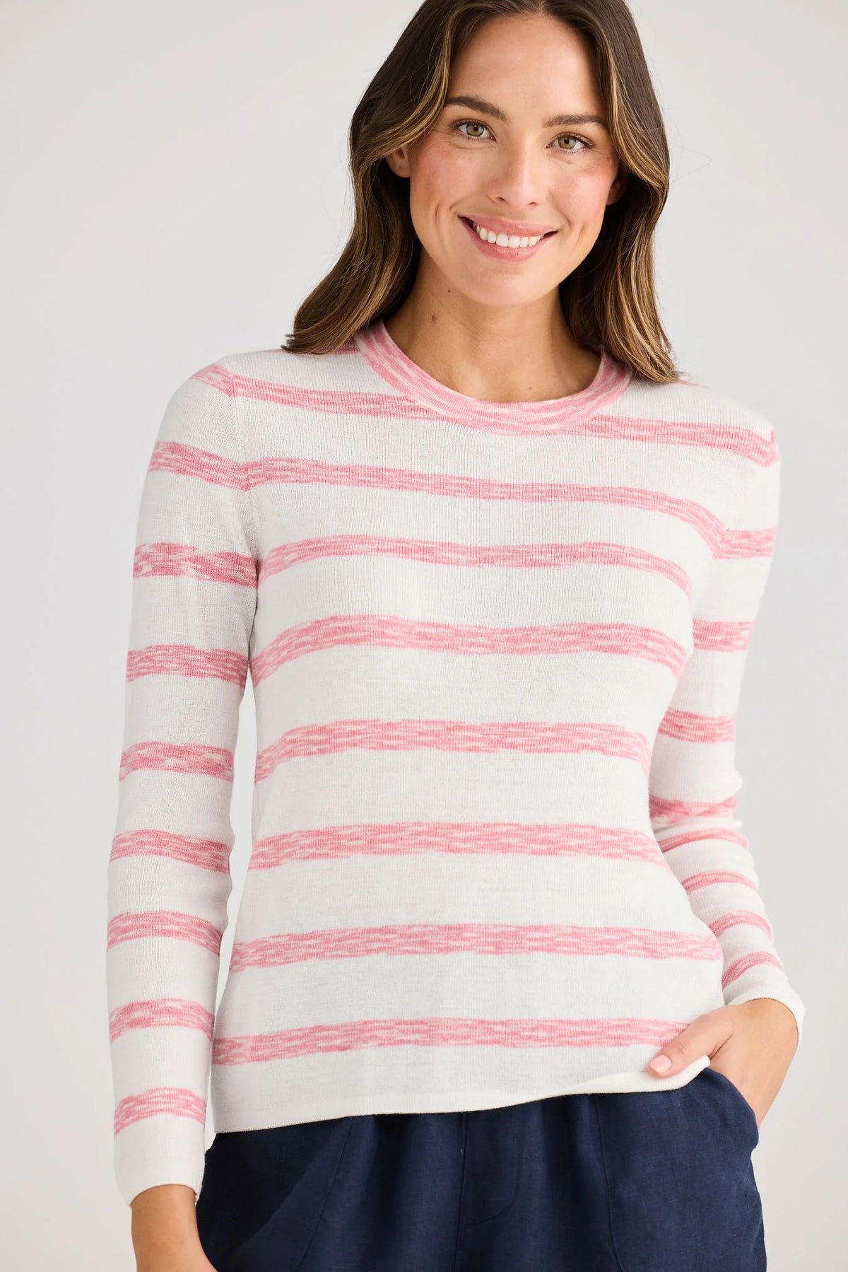 Stripe Yacht Knit - Pink