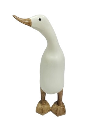 Large White Duck Resin Statue - Home Decor